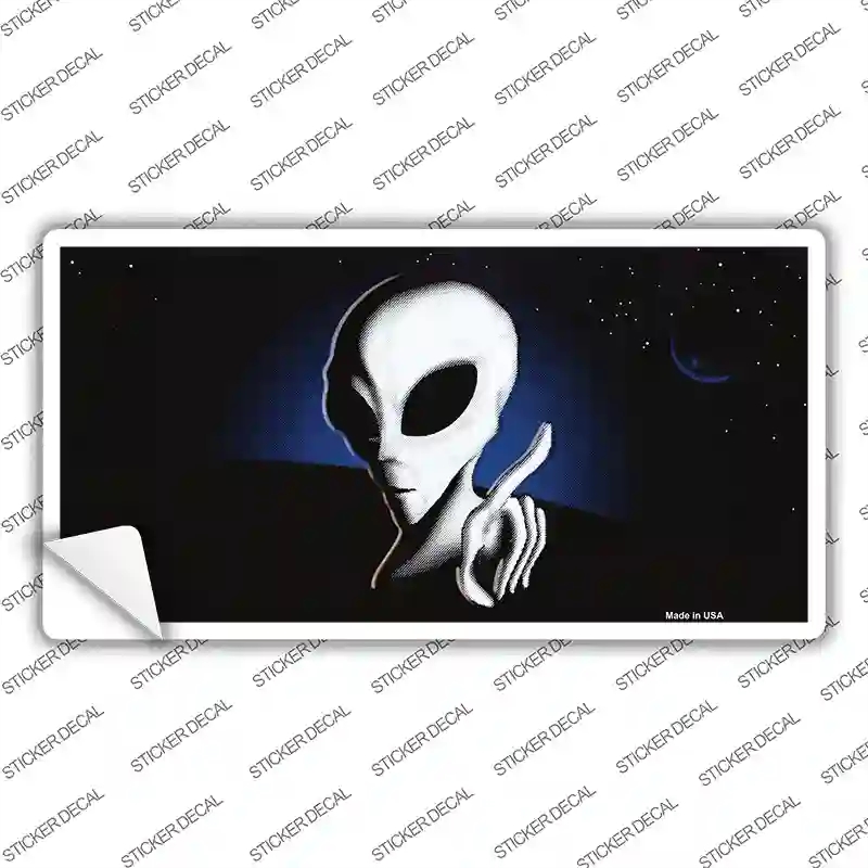 LP-316s-L Space Alien Novelty Sticker Decal - Large