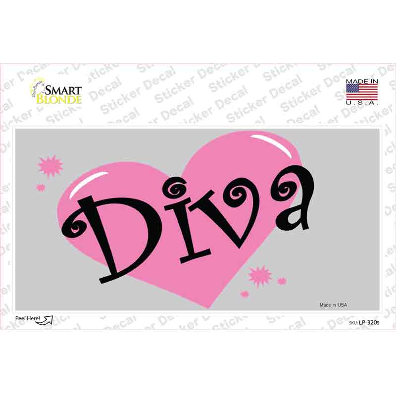 LP-320s-M Diva Novelty Sticker Decal - Medium