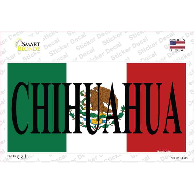 LP-3431s-M Chihuahua Mexico Novelty Sticker Decal - Medium