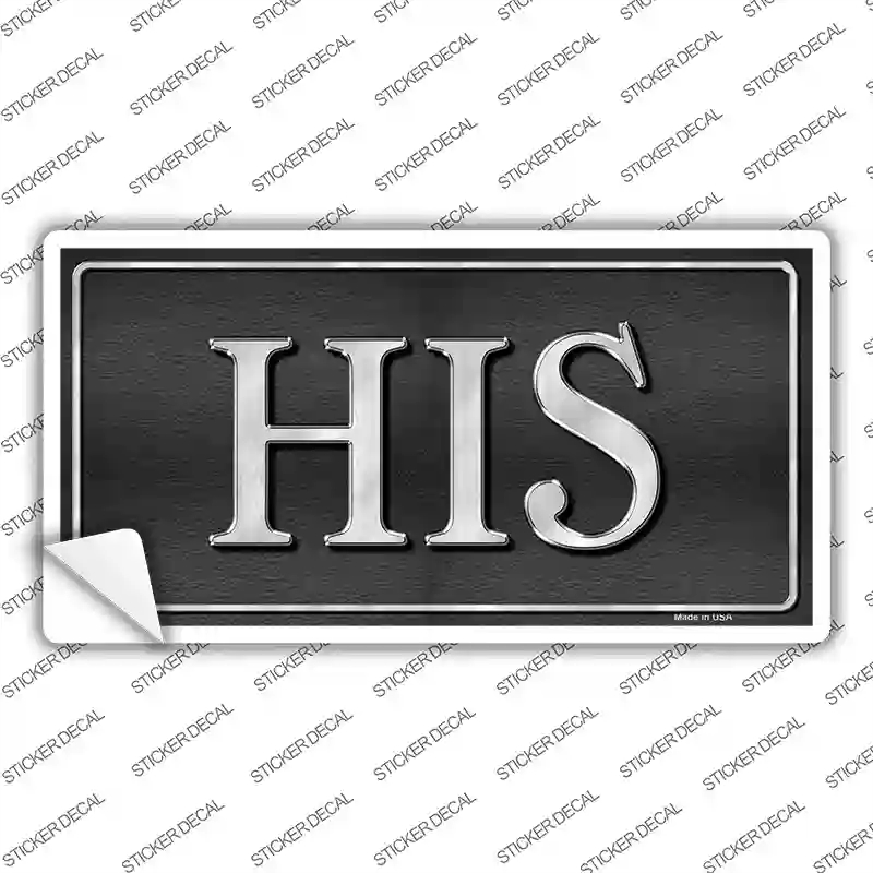 LP-344s-XL HIS Black Novelty Sticker Decal - Extra Large