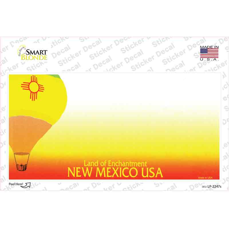 LP-2247s-M   Mexico State Blank Novelty Sticker Decal - Medium