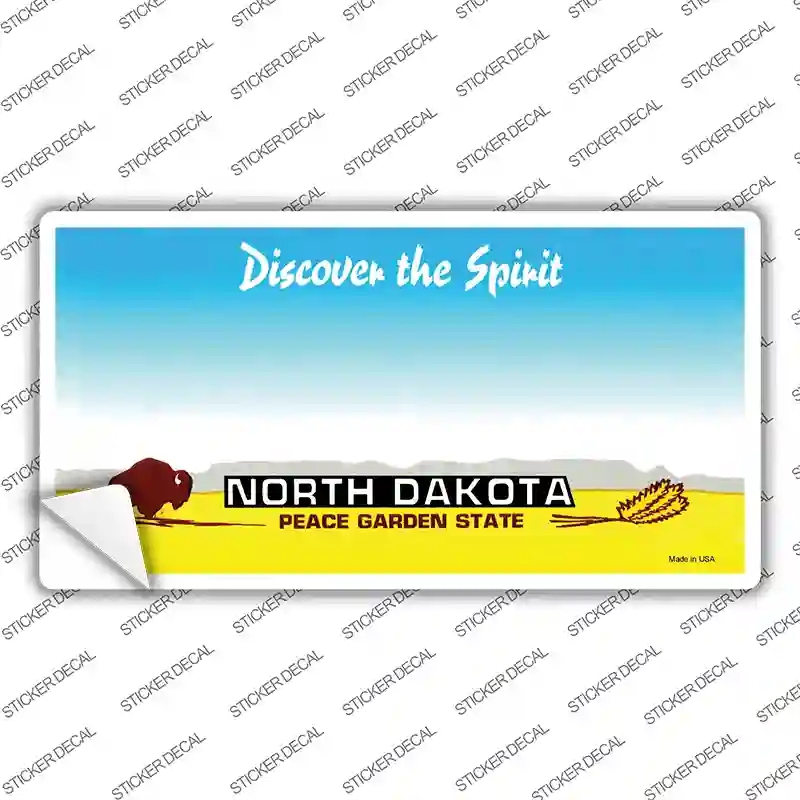 LP-2249s-S North Dakota State Blank Novelty Sticker Decal - Small