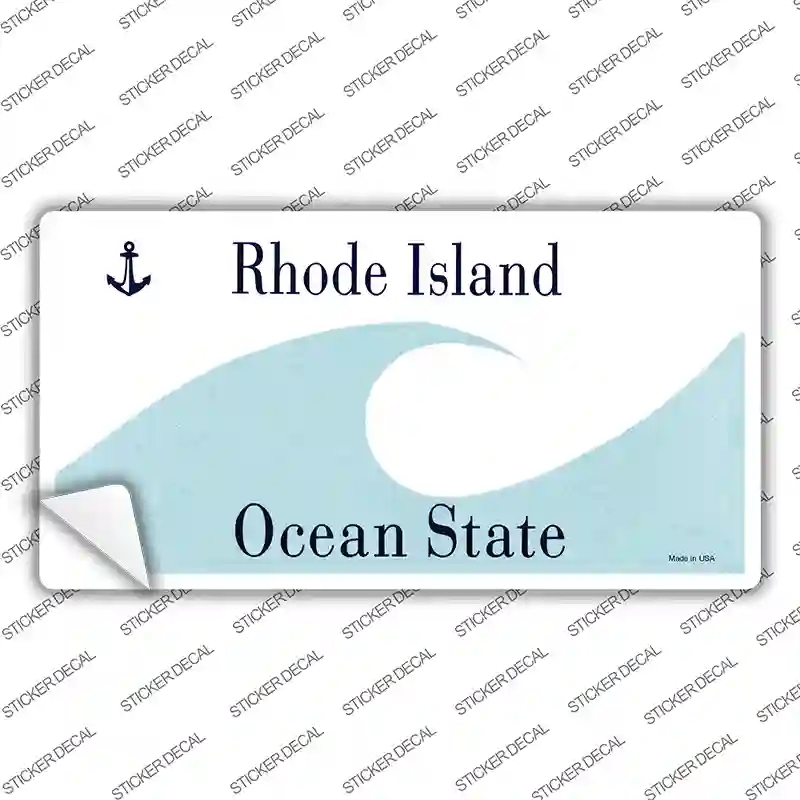 LP-2254s-L Rhode Island State Blank Novelty Sticker Decal - Large