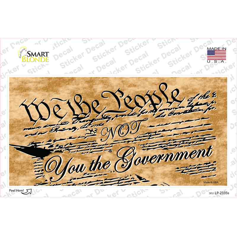 LP-2335s-M We the People Novelty Sticker Decal - Medium