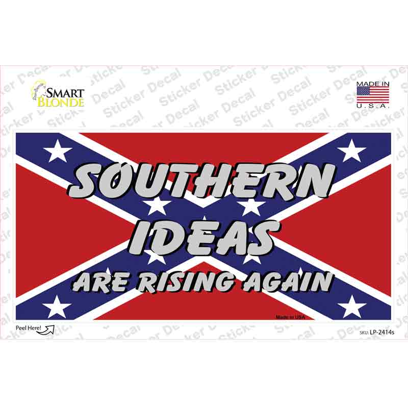 LP-2414s-M Southern Ideas Rising Again Novelty Sticker Decal - Medium