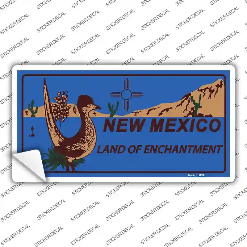 LP-2476s-L Roadrunner Blue   Mexico Novelty Sticker Decal - Large