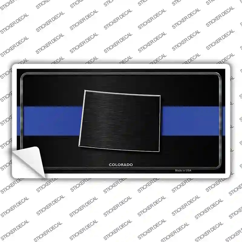 LP-8888s-L Colorado Thin Blue Line Novelty Sticker Decal - Large