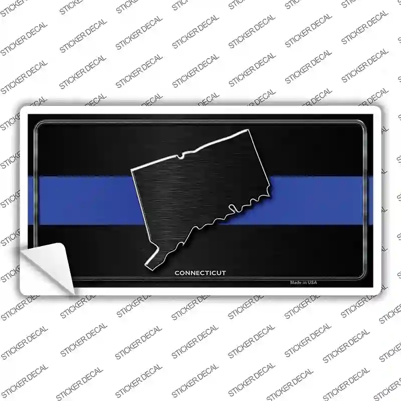 LP-8889s-S Connecticut Thin Blue Line Novelty Sticker Decal - Small