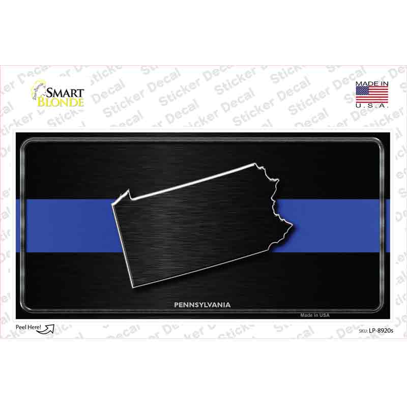 LP-8920s-M Pennsylvania Thin Blue Line Novelty Sticker Decal - Medium