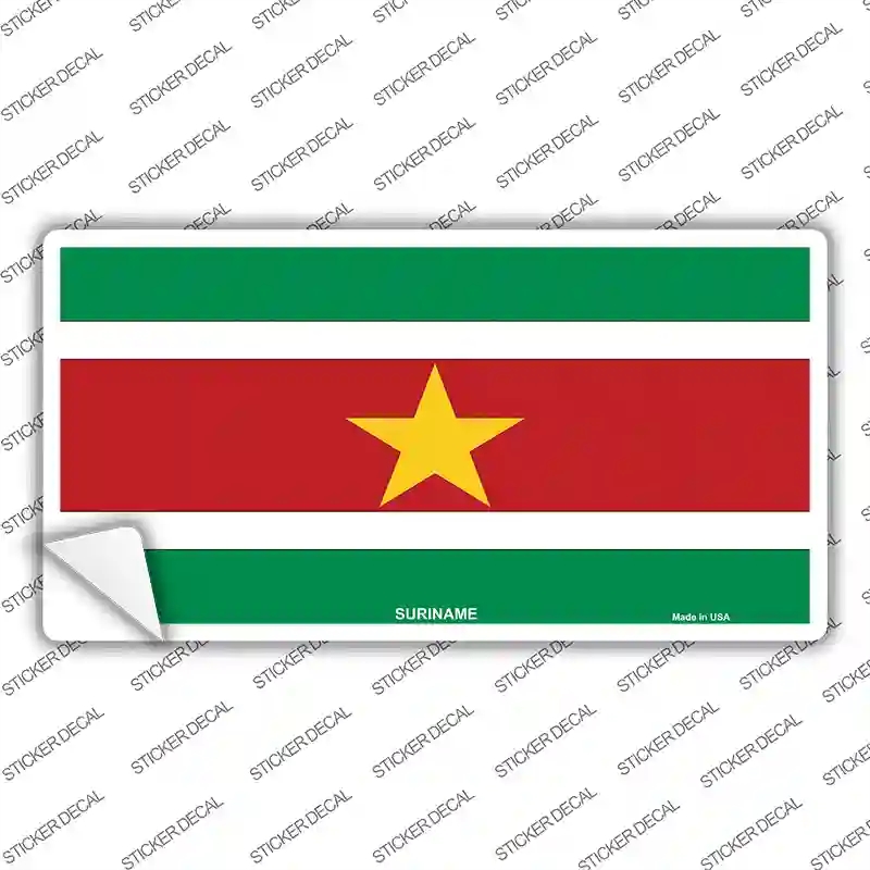 LP-4154s-S Suriname Flag Novelty Sticker Decal - Small