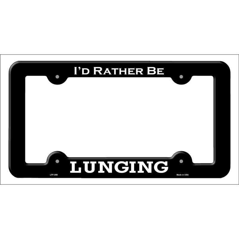 LPF-069b 12 x 6 in. Lunging Novelty Metal License Plate Frame, Black