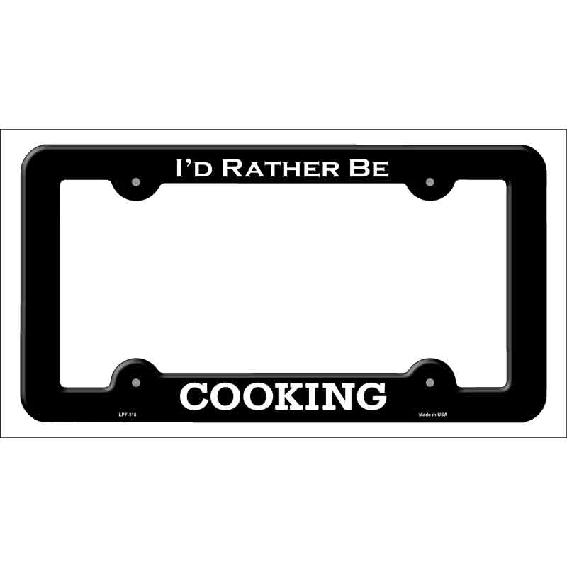 LPF-118b 12 x 6 in. Cooking Novelty Metal License Plate Frame, Black