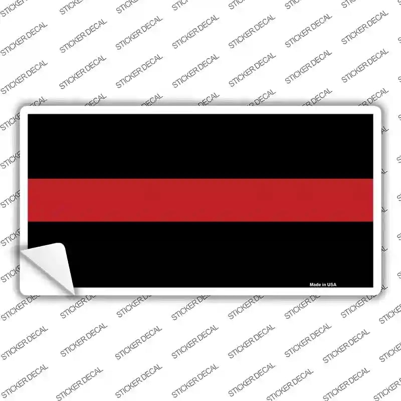 LP-4182s-S Thin Red Line Fire Novelty Sticker Decal - Small