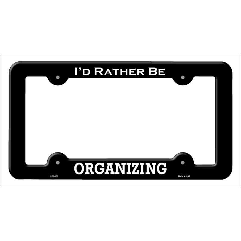 LPF-151b 12 x 6 in. Organizing Novelty Metal License Plate Frame, Black