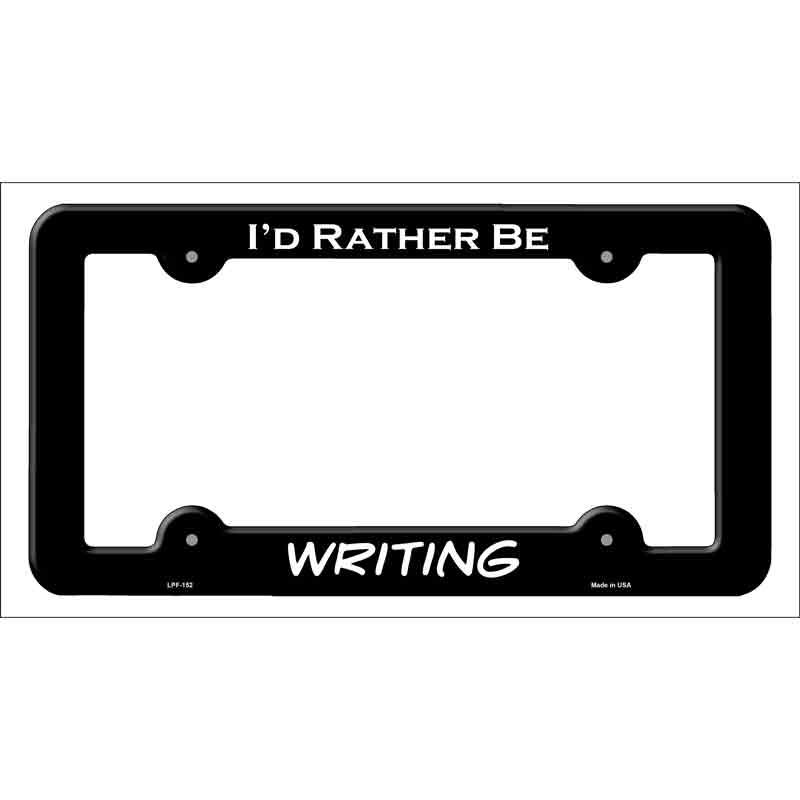 LPF-152b 12 x 6 in. Writing Novelty Metal License Plate Frame, Black