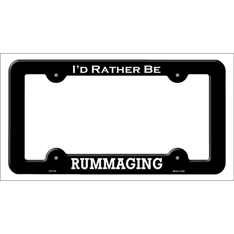 LPF-161b 12 x 6 in. Rummaging Novelty Metal License Plate Frame, Black