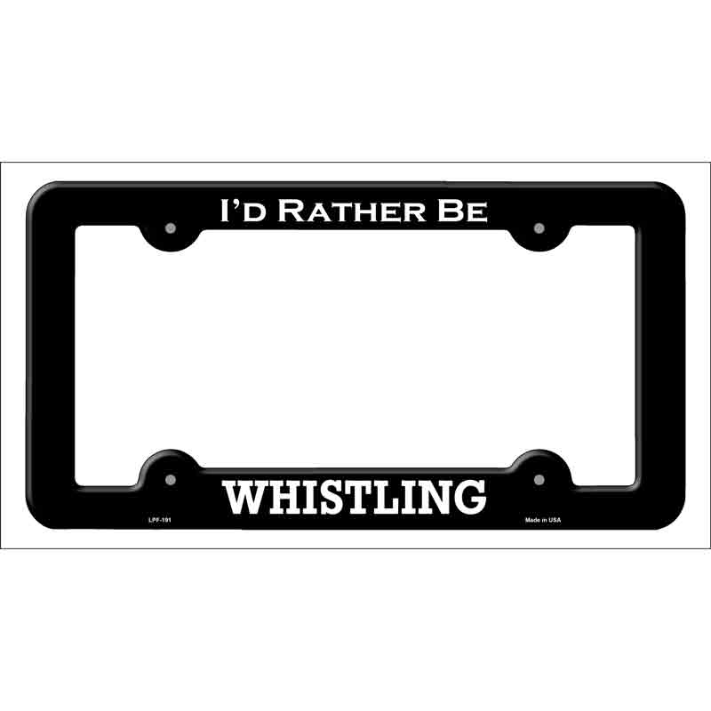 LPF-191b 12 x 6 in. Whistling Novelty Metal License Plate Frame, Black