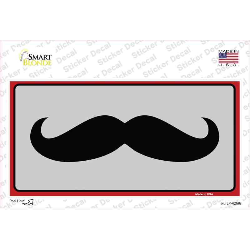 LP-4268s-M Mustache Novelty Sticker Decal - Medium