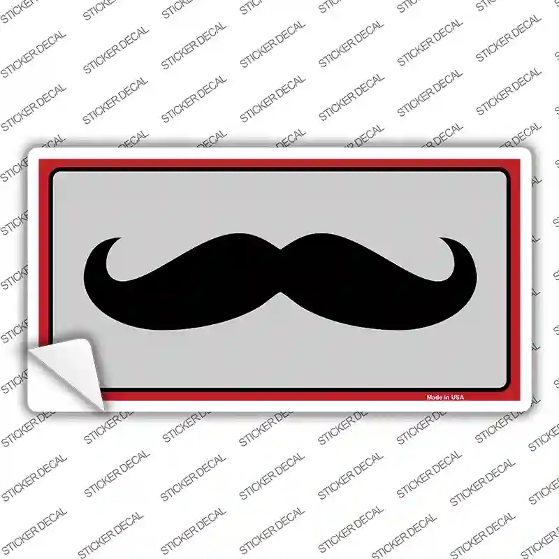 LP-4268s-S Mustache Novelty Sticker Decal - Small
