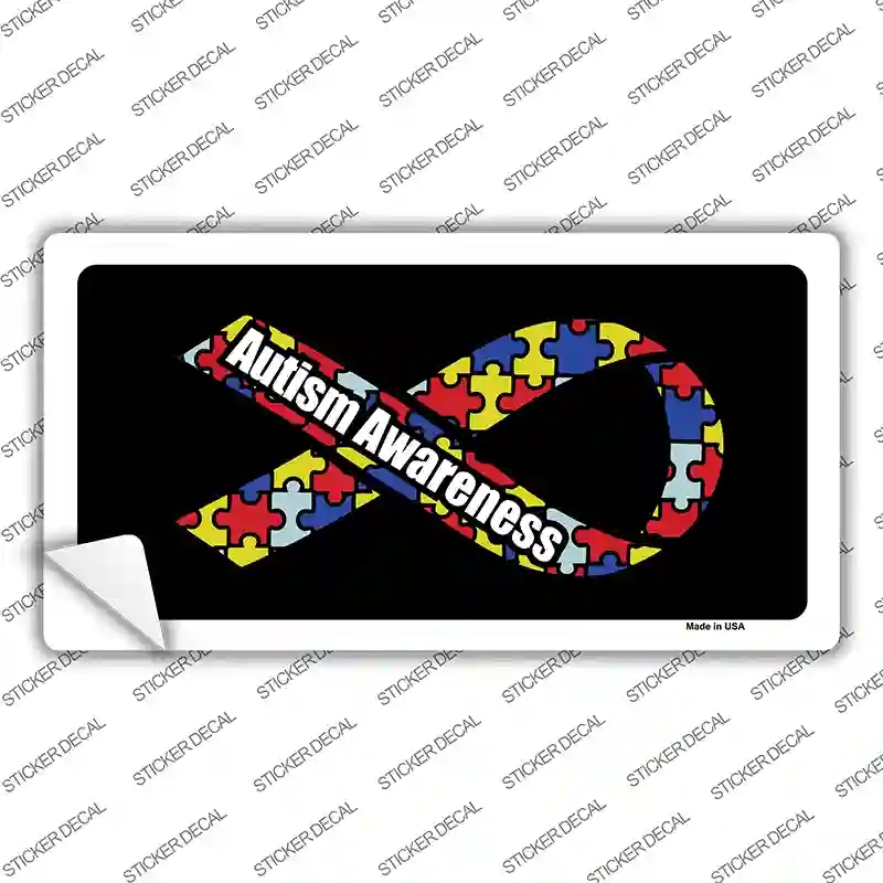 LP-4667s-L Autism Awareness Ribbon Novelty Sticker Decal - Large