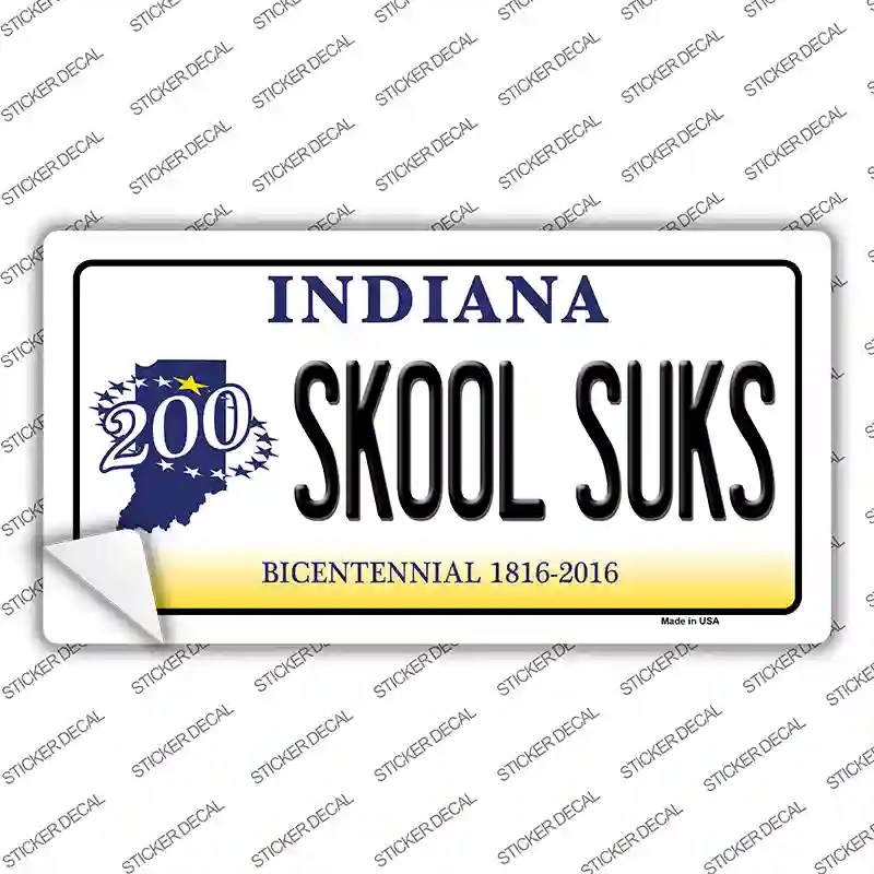 LP-6404s-S Skook Suks Indiana Novelty Sticker Decal - Small