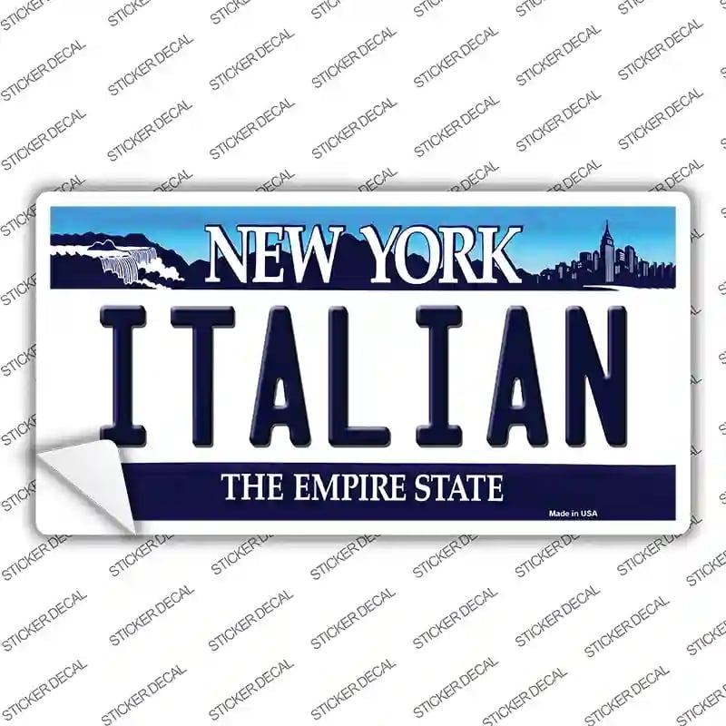 LP-3546s-S Italian   York Background Novelty Sticker Decal - Small