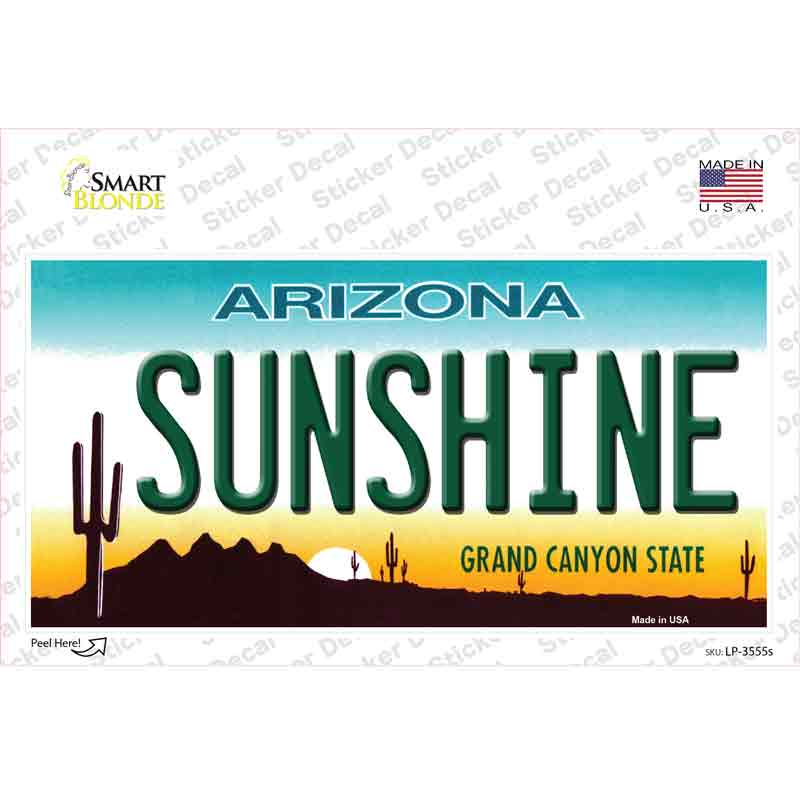 LP-3555s-M Sunshine Arizona Novelty Sticker Decal - Medium