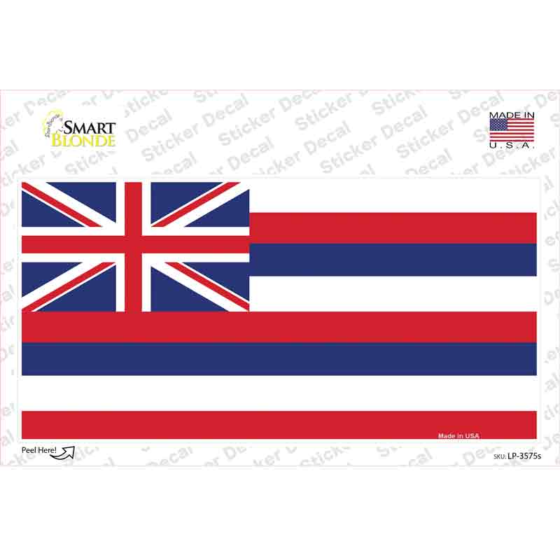 LP-3575s-M Hawaii State Flag Novelty Sticker Decal - Medium