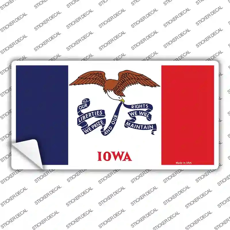 LP-3579s-S Iowa State Flag Novelty Sticker Decal - Small