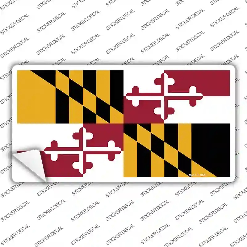 LP-3584s-S Maryland State Flag Novelty Sticker Decal - Small