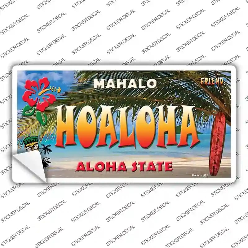 LP-7828s-S Hoaloha Hawaii State Novelty Sticker Decal - Small