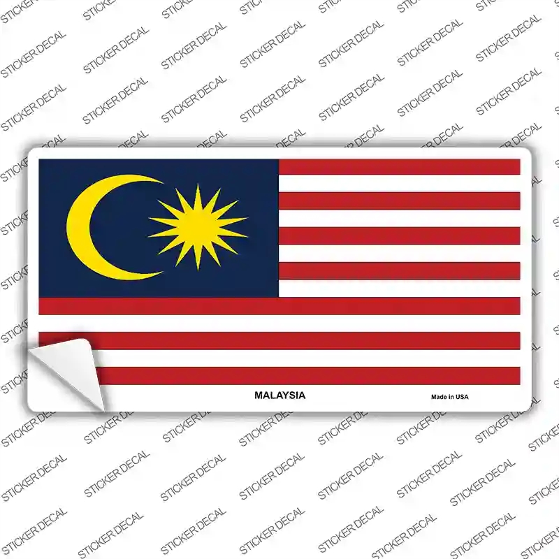 LP-4090s-S Malaysia Flag Novelty Sticker Decal - Small