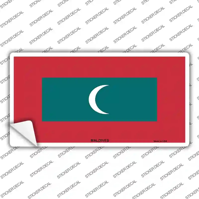 LP-4091s-S Maldives Flag Novelty Sticker Decal - Small