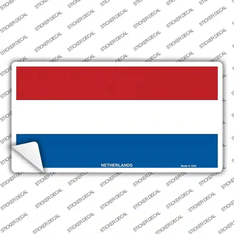 LP-4108s-S Netherlands Flag Novelty Sticker Decal - Small