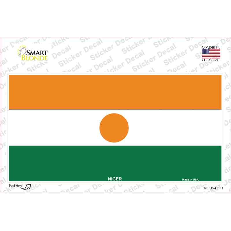 LP-4111s-M Niger Flag Novelty Sticker Decal - Medium