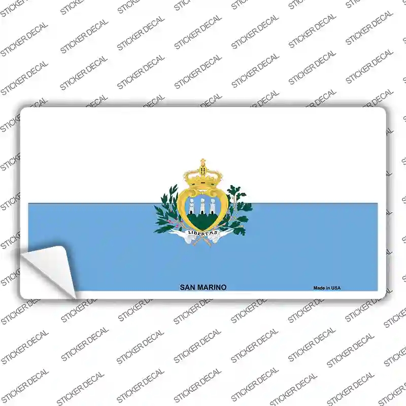 LP-4133s-S San Marino Flag Novelty Sticker Decal - Small