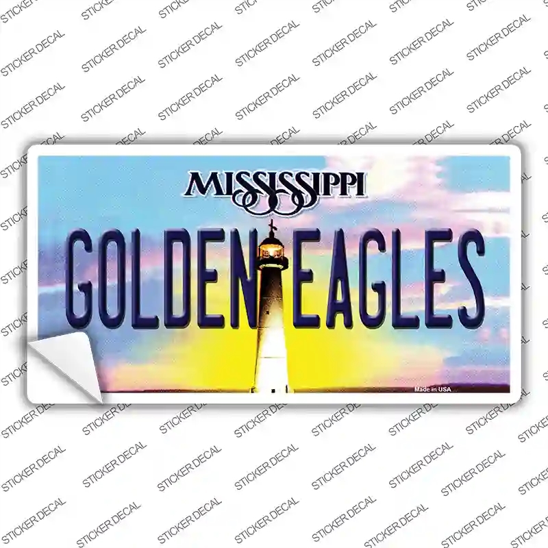 LP-6569s-S Golden Eagles Mississippi Novelty Sticker Decal - Small