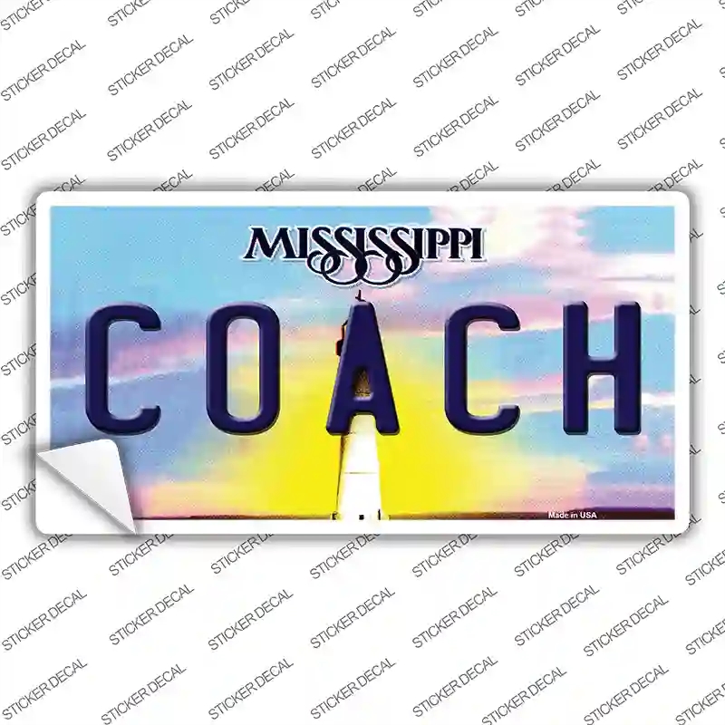 LP-6596s-S Coach Mississippi Novelty Sticker Decal - Small