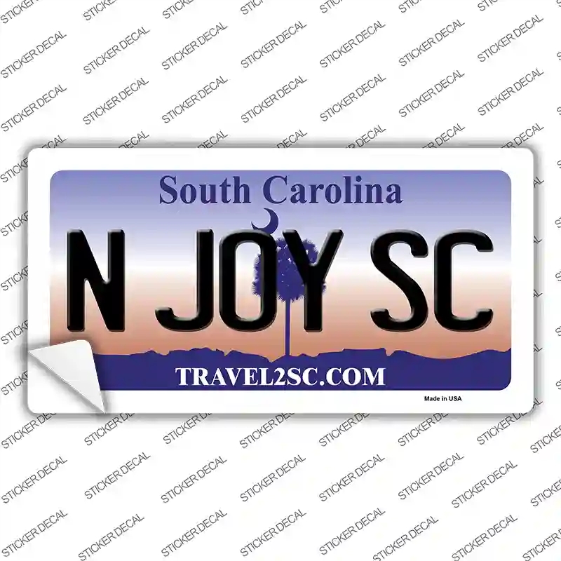 LP-6277s-S N Joy SC South Carolina Novelty Sticker Decal - Small