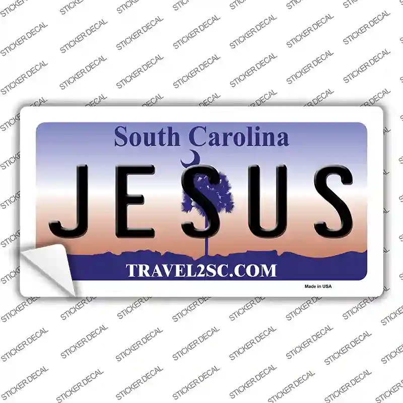 LP-6289s-S Jesus South Carolina Novelty Sticker Decal - Small