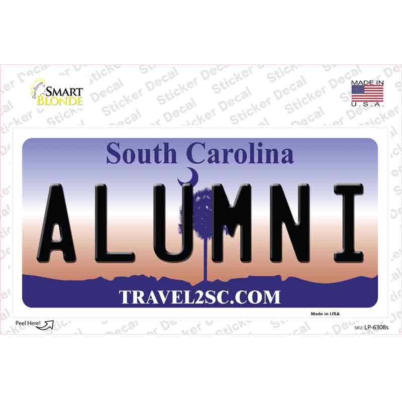 LP-6308s-M Alumni South Carolina Novelty Sticker Decal - Medium