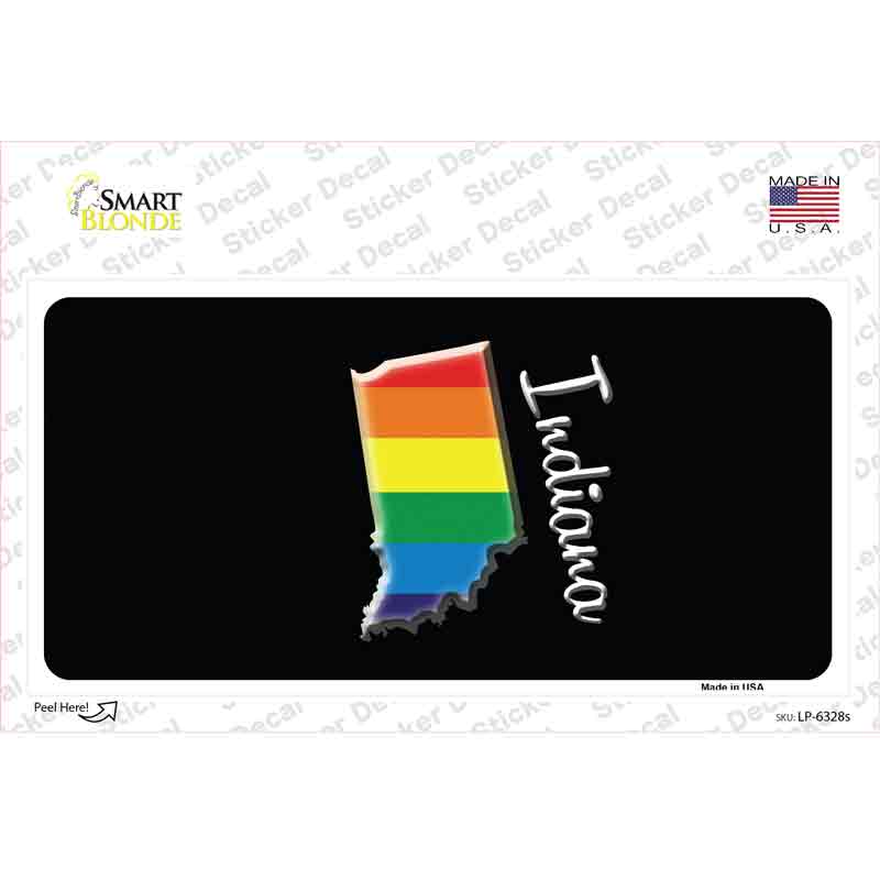 LP-6328s-M Indiana Rainbow Novelty Sticker Decal - Medium
