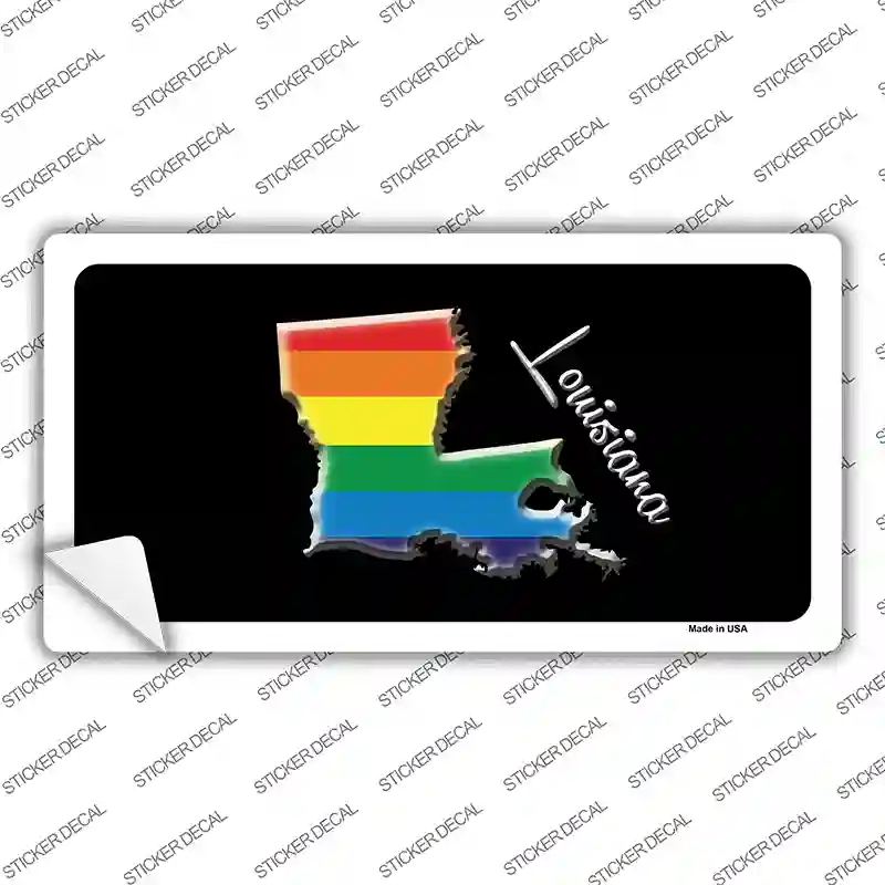 LP-6332s-L Louisiana Rainbow Novelty Sticker Decal - Large