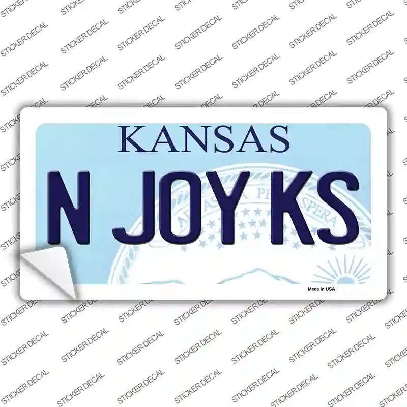 LP-6621s-XL N Joy Kansas Novelty Sticker Decal - Extra Large