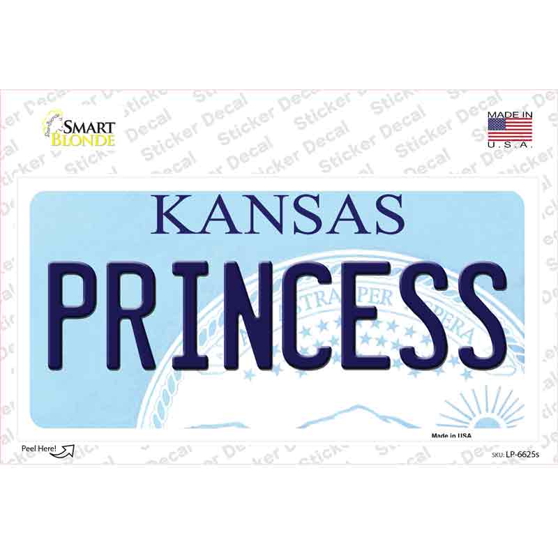 LP-6625s-M Princess Kansas Novelty Sticker Decal - Medium