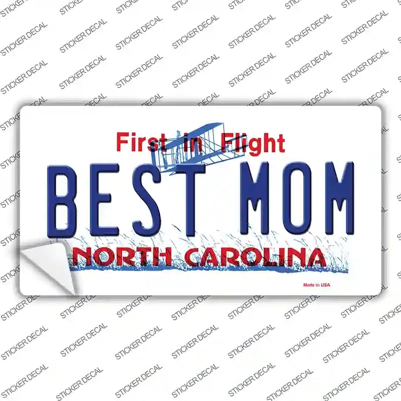 LP-6653s-S Best Mom North Carolina Novelty Sticker Decal - Small