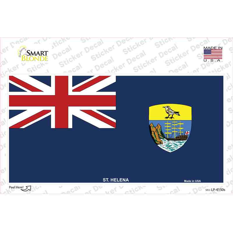 LP-4150s-M St Helena Flag Novelty Sticker Decal - Medium