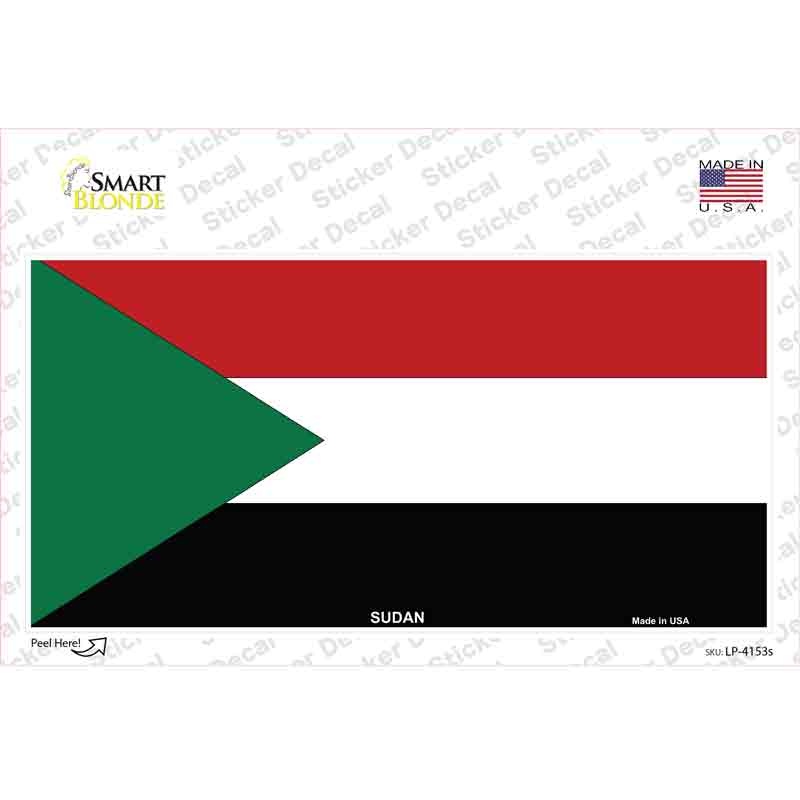 LP-4153s-M Sudan Flag Novelty Sticker Decal - Medium