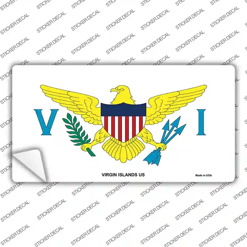 LP-4176s-XL Virgin Islands US Flag Novelty Sticker Decal - Extra Large
