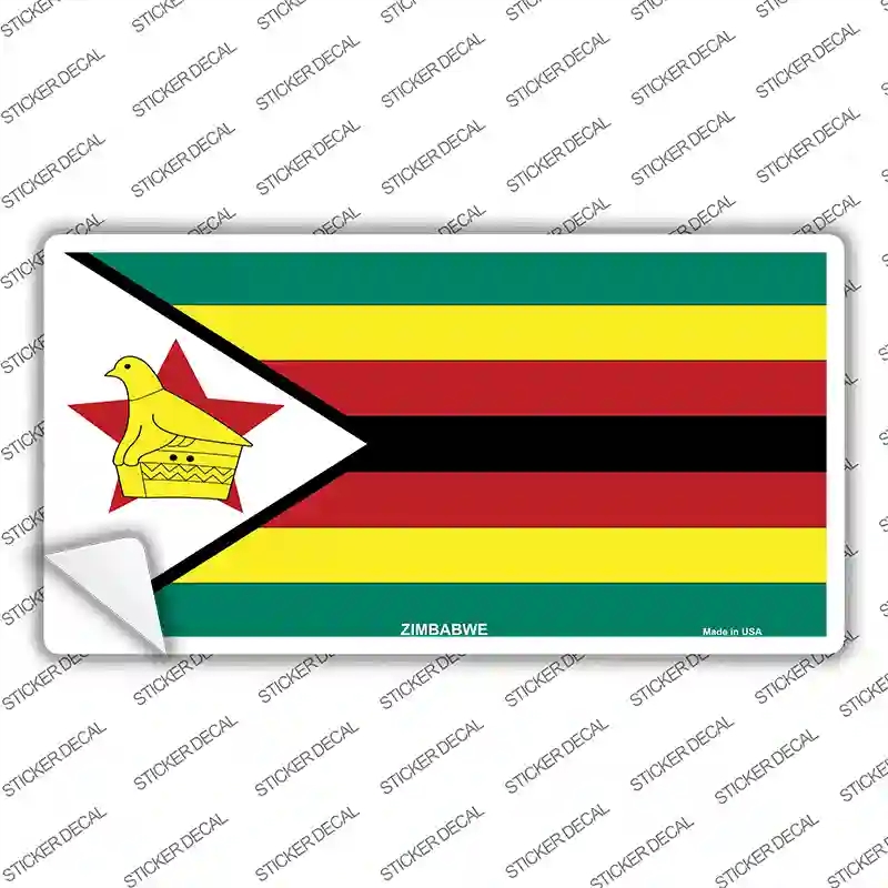 LP-4180s-XL Zimbabwe Flag Novelty Sticker Decal - Extra Large